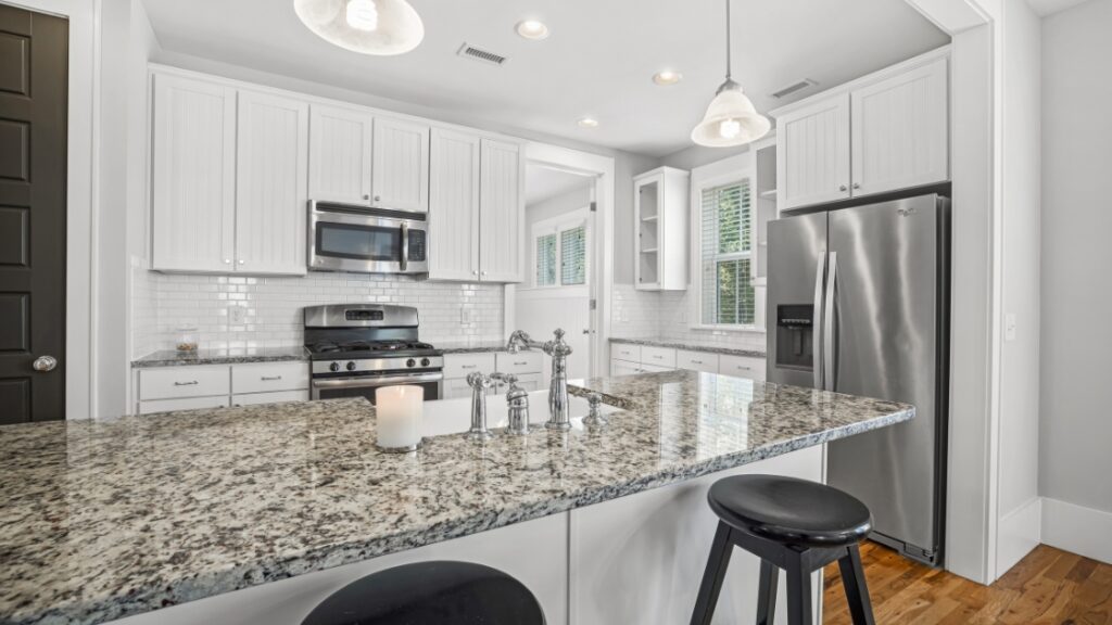 white granite countertops