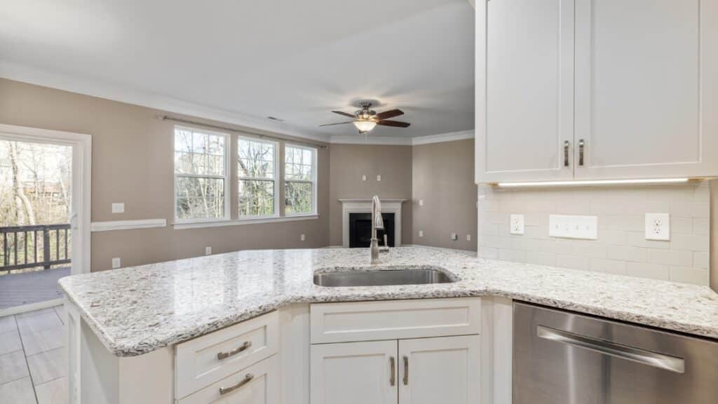 white granite countertops